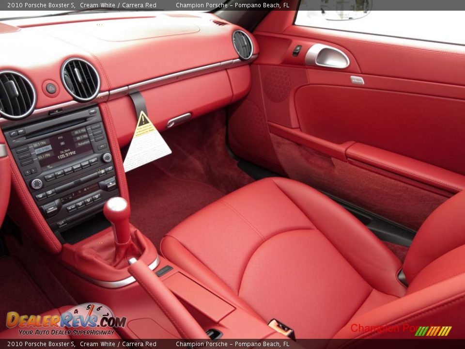 2010 Porsche Boxster S Cream White / Carrera Red Photo #10