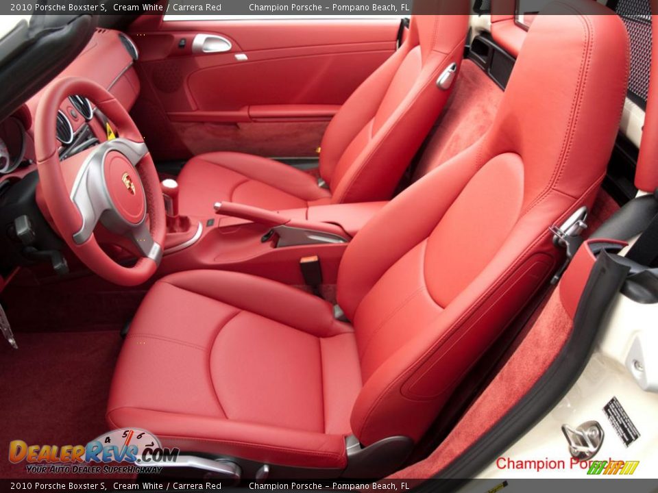 2010 Porsche Boxster S Cream White / Carrera Red Photo #12