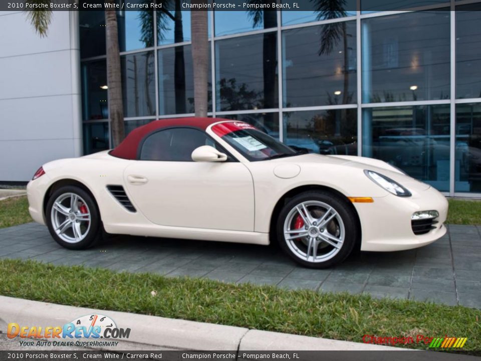2010 Porsche Boxster S Cream White / Carrera Red Photo #13