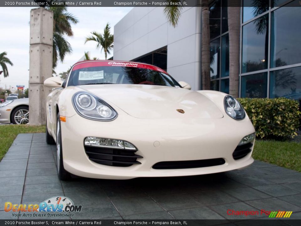 2010 Porsche Boxster S Cream White / Carrera Red Photo #14