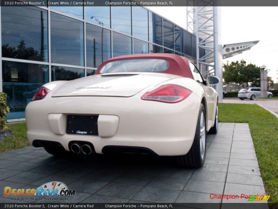 2010 Porsche Boxster S Cream White / Carrera Red Photo #15