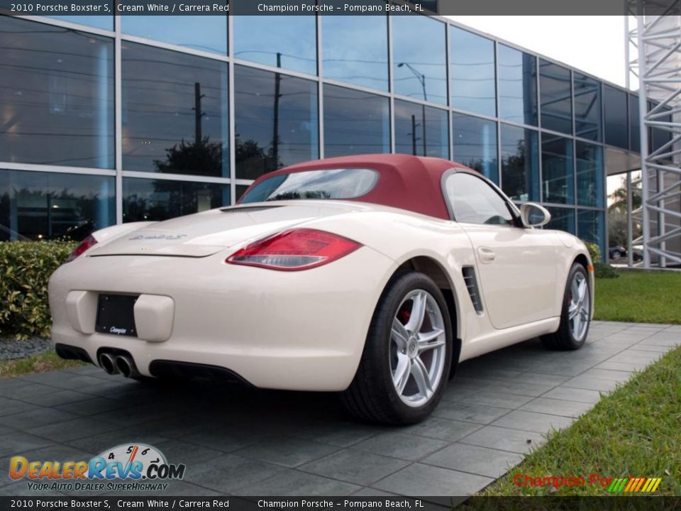 2010 Porsche Boxster S Cream White / Carrera Red Photo #16