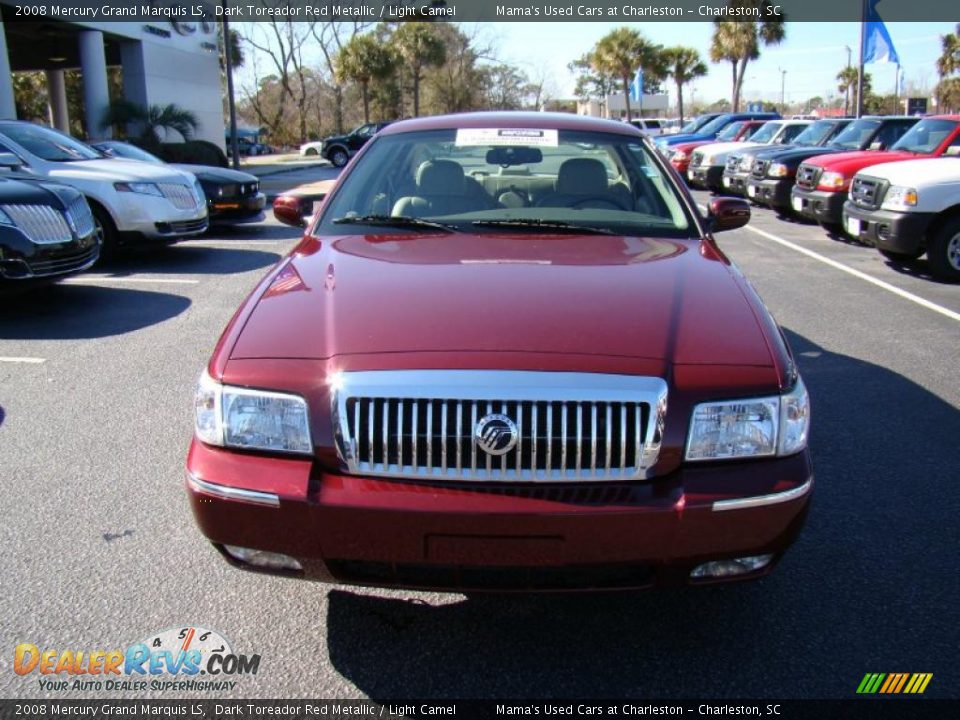 2008 Mercury Grand Marquis LS Dark Toreador Red Metallic / Light Camel Photo #3