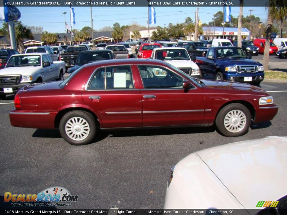 2008 Mercury Grand Marquis LS Dark Toreador Red Metallic / Light Camel Photo #6