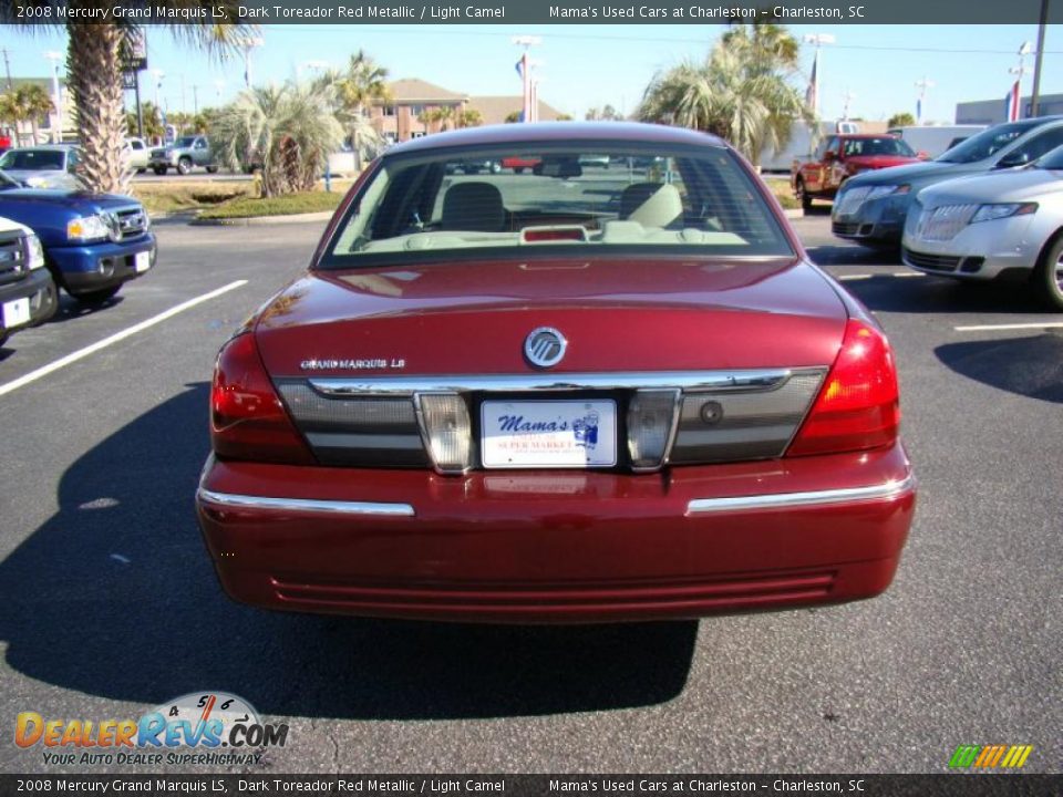 2008 Mercury Grand Marquis LS Dark Toreador Red Metallic / Light Camel Photo #8