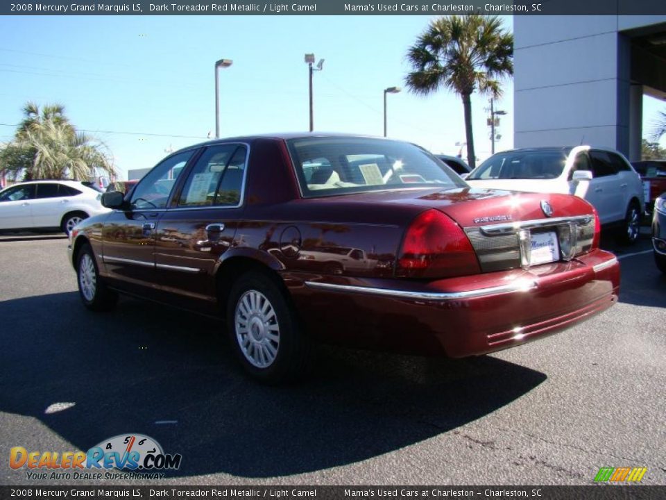 2008 Mercury Grand Marquis LS Dark Toreador Red Metallic / Light Camel Photo #9