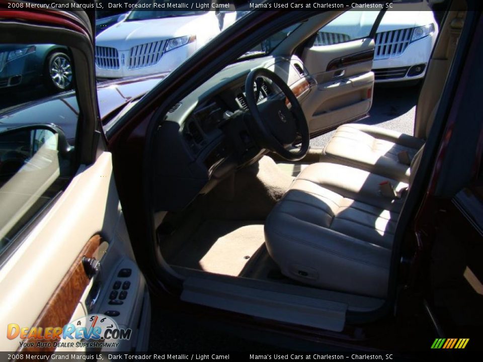 2008 Mercury Grand Marquis LS Dark Toreador Red Metallic / Light Camel Photo #10