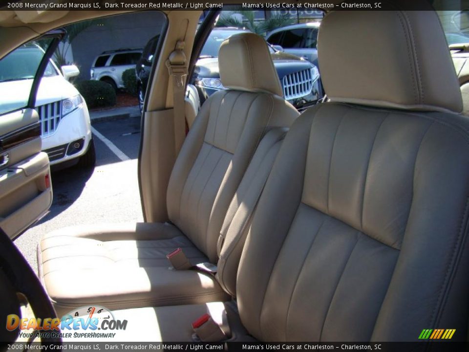 2008 Mercury Grand Marquis LS Dark Toreador Red Metallic / Light Camel Photo #12