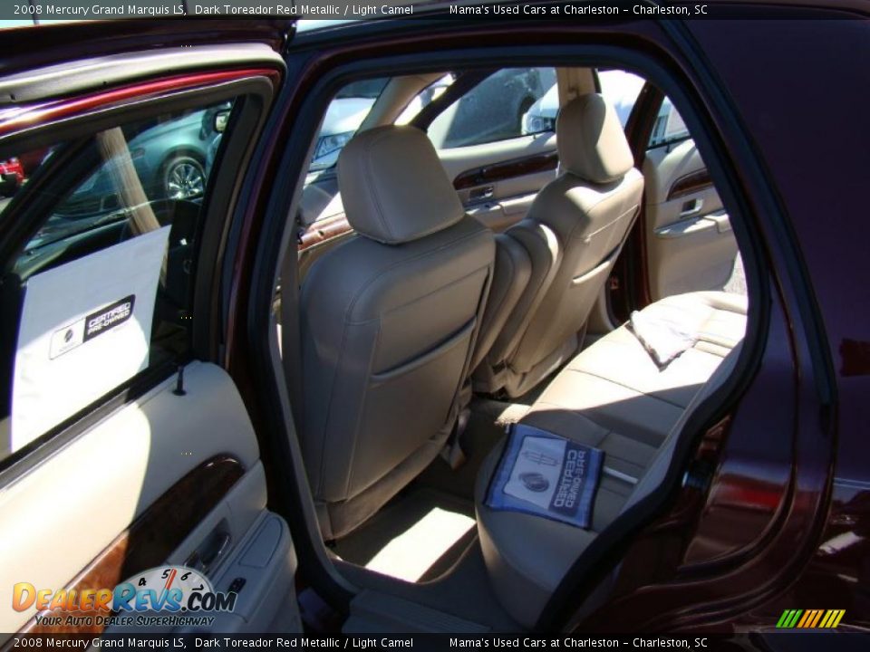 2008 Mercury Grand Marquis LS Dark Toreador Red Metallic / Light Camel Photo #13