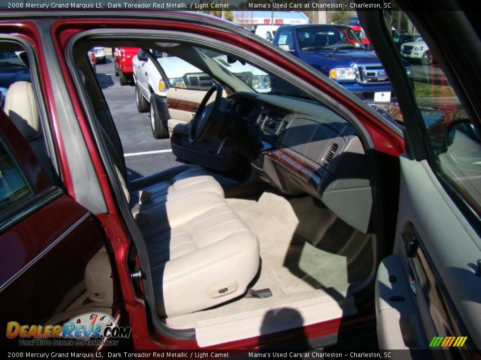 2008 Mercury Grand Marquis LS Dark Toreador Red Metallic / Light Camel Photo #15