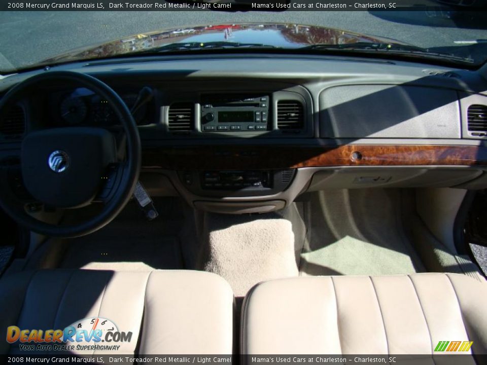 2008 Mercury Grand Marquis LS Dark Toreador Red Metallic / Light Camel Photo #17