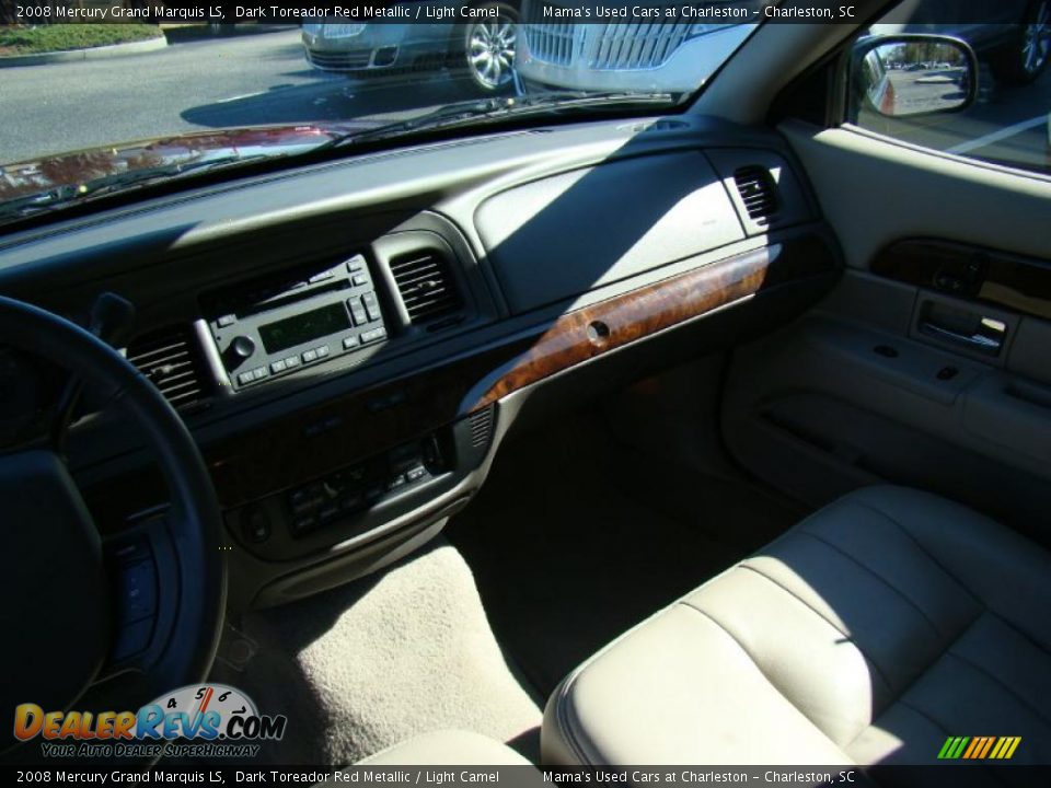 2008 Mercury Grand Marquis LS Dark Toreador Red Metallic / Light Camel Photo #19