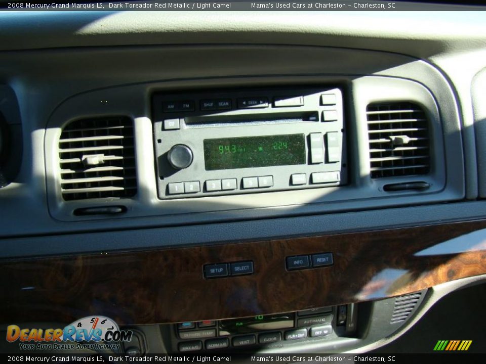 2008 Mercury Grand Marquis LS Dark Toreador Red Metallic / Light Camel Photo #22