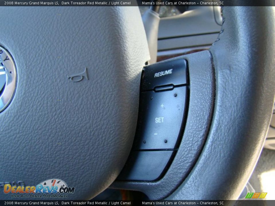 2008 Mercury Grand Marquis LS Dark Toreador Red Metallic / Light Camel Photo #25