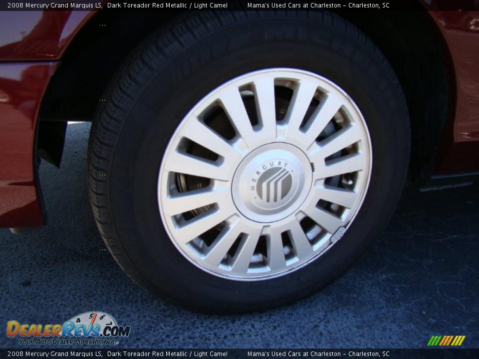 2008 Mercury Grand Marquis LS Dark Toreador Red Metallic / Light Camel Photo #29