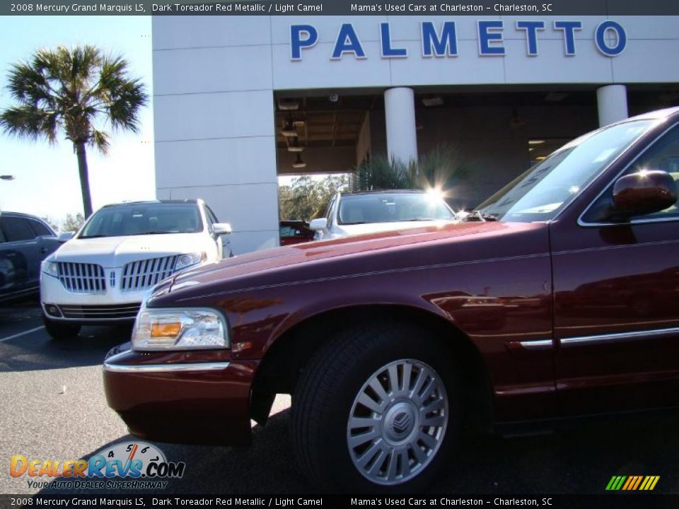 2008 Mercury Grand Marquis LS Dark Toreador Red Metallic / Light Camel Photo #31