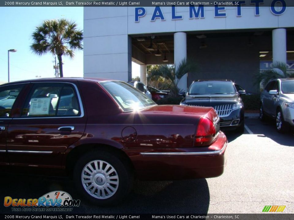 2008 Mercury Grand Marquis LS Dark Toreador Red Metallic / Light Camel Photo #32
