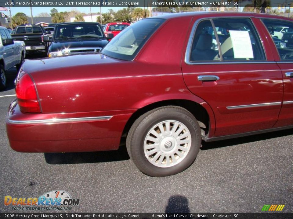 2008 Mercury Grand Marquis LS Dark Toreador Red Metallic / Light Camel Photo #33