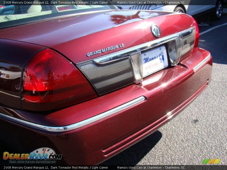 2008 Mercury Grand Marquis LS Dark Toreador Red Metallic / Light Camel Photo #34