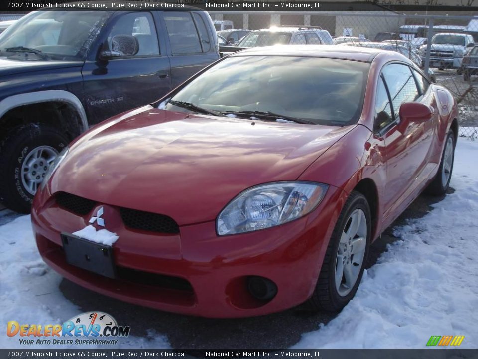 2007 Mitsubishi Eclipse GS Coupe Pure Red / Dark Charcoal Photo #1