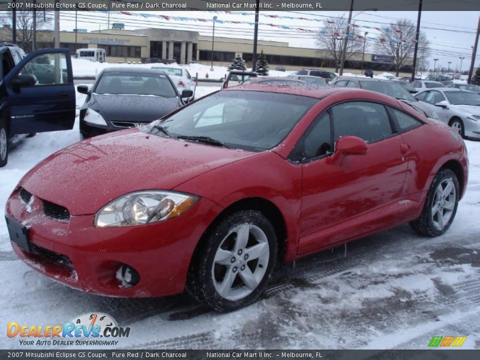 2007 Mitsubishi Eclipse GS Coupe Pure Red / Dark Charcoal Photo #2