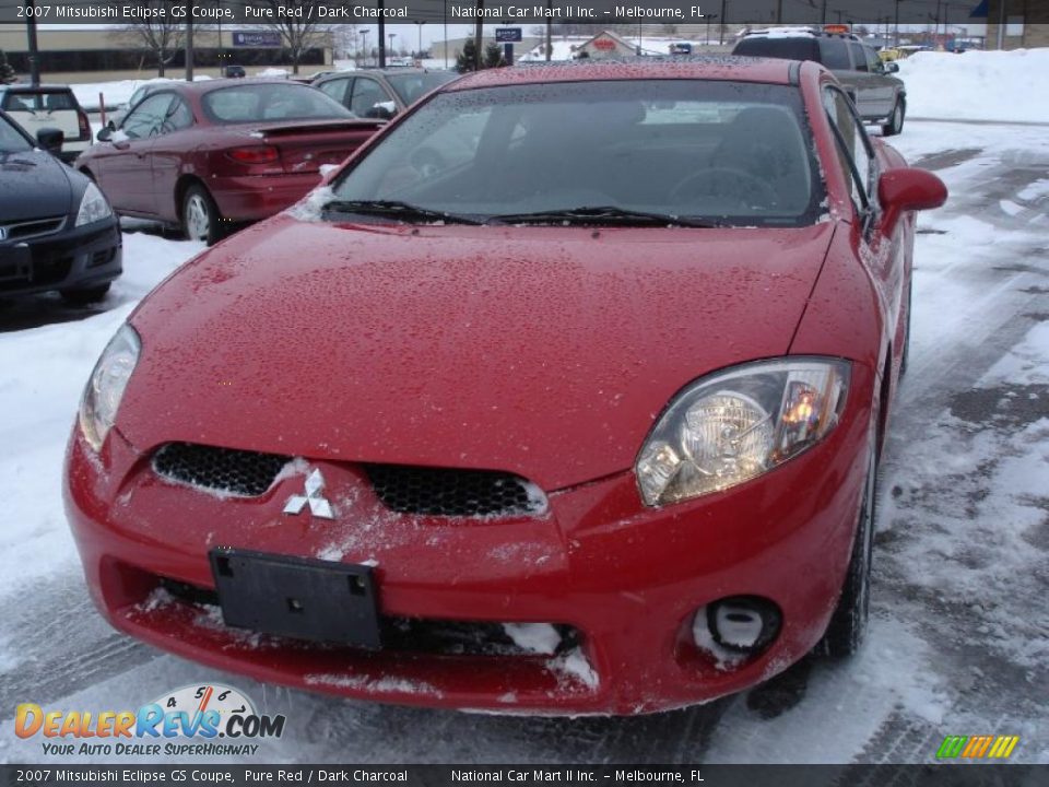2007 Mitsubishi Eclipse GS Coupe Pure Red / Dark Charcoal Photo #3
