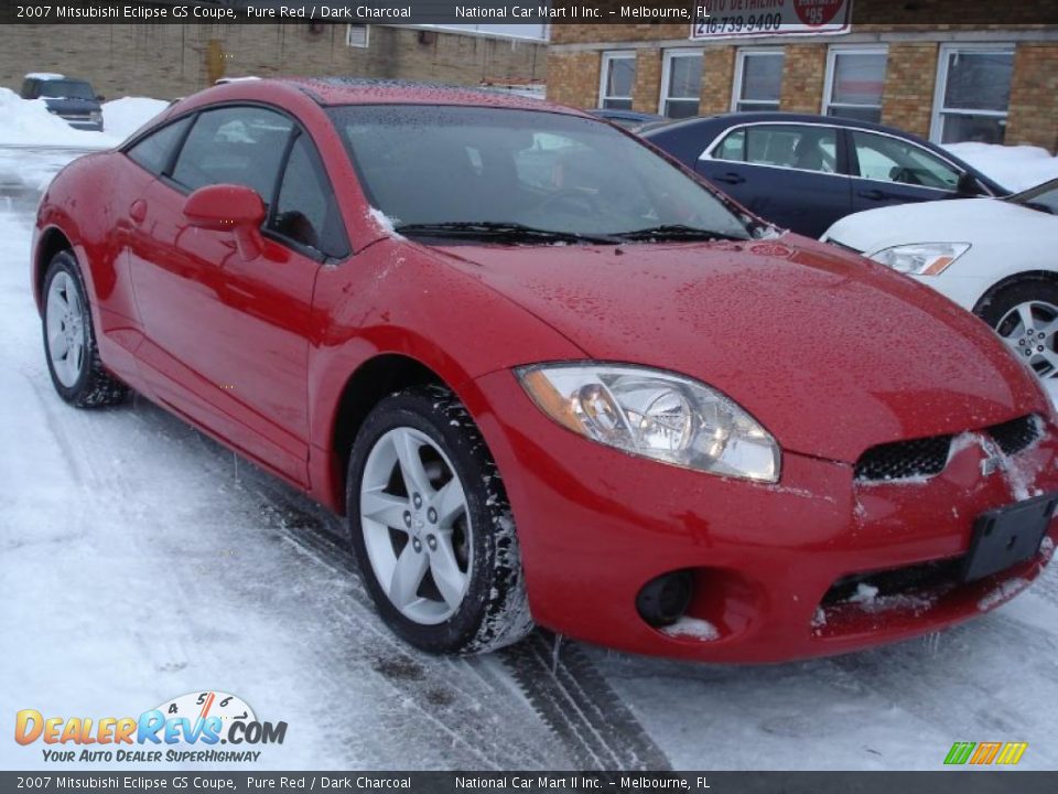 2007 Mitsubishi Eclipse GS Coupe Pure Red / Dark Charcoal Photo #4