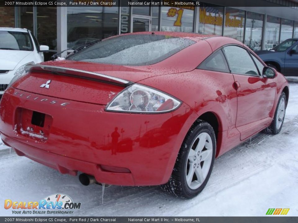 2007 Mitsubishi Eclipse GS Coupe Pure Red / Dark Charcoal Photo #5
