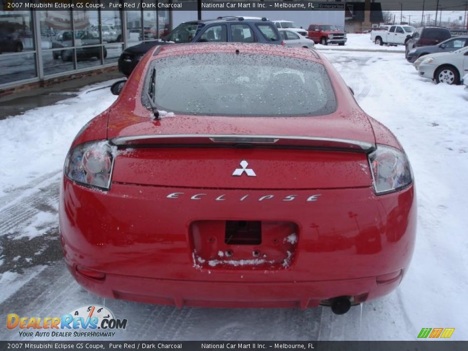2007 Mitsubishi Eclipse GS Coupe Pure Red / Dark Charcoal Photo #6