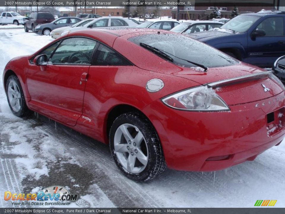 2007 Mitsubishi Eclipse GS Coupe Pure Red / Dark Charcoal Photo #7