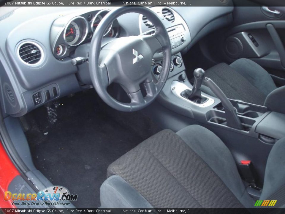 2007 Mitsubishi Eclipse GS Coupe Pure Red / Dark Charcoal Photo #8