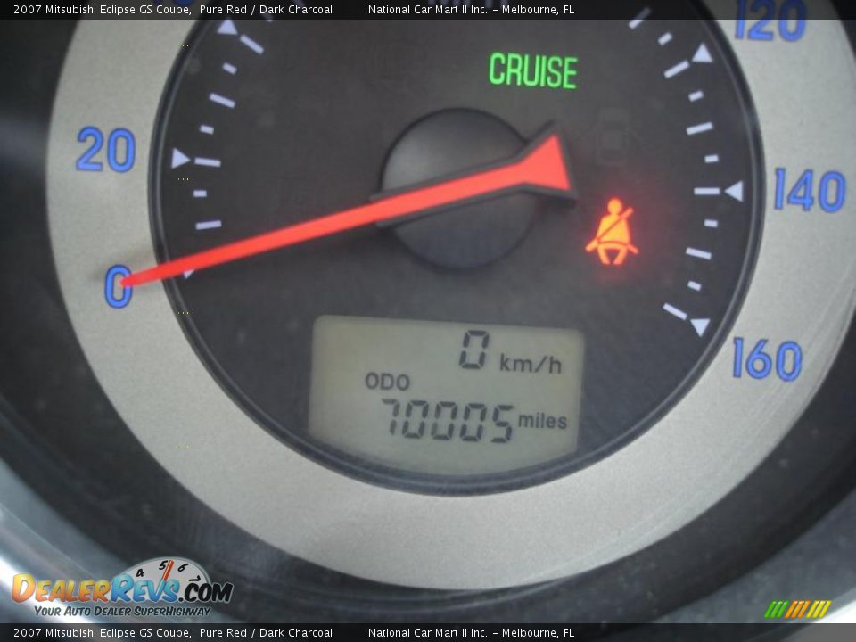 2007 Mitsubishi Eclipse GS Coupe Pure Red / Dark Charcoal Photo #17