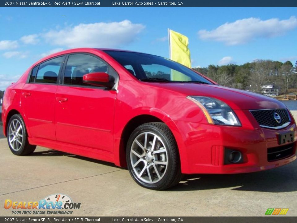 2007 Nissan Sentra SE-R Red Alert / SE-R Charcoal Photo #1