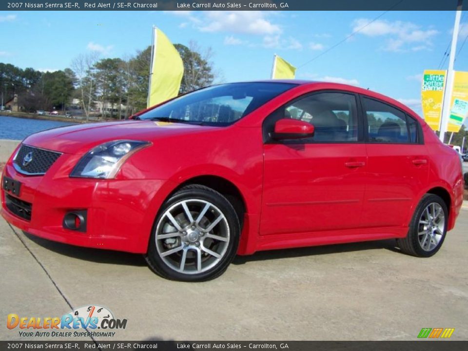 2007 Nissan Sentra SE-R Red Alert / SE-R Charcoal Photo #2