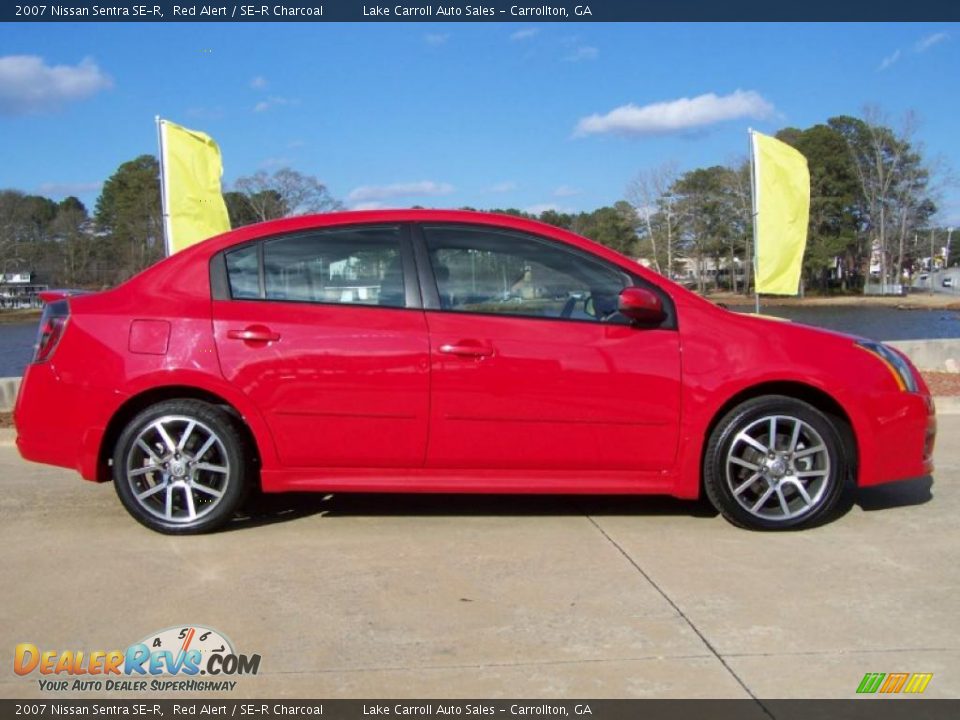 2007 Nissan Sentra SE-R Red Alert / SE-R Charcoal Photo #3