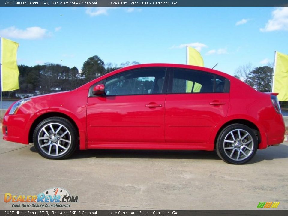 2007 Nissan Sentra SE-R Red Alert / SE-R Charcoal Photo #4