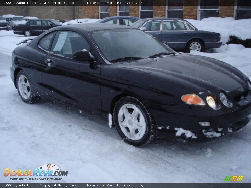 2000 Hyundai Tiburon Coupe Jet Black / Black Photo #3