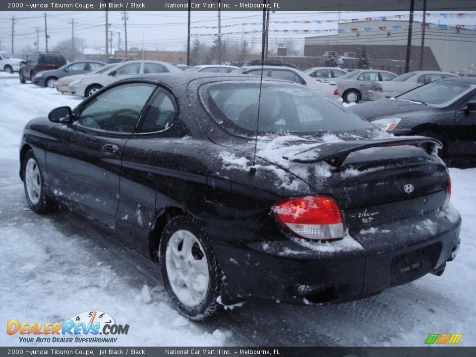 2000 Hyundai Tiburon Coupe Jet Black / Black Photo #5