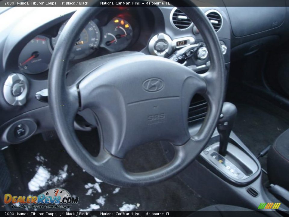 2000 Hyundai Tiburon Coupe Jet Black / Black Photo #8