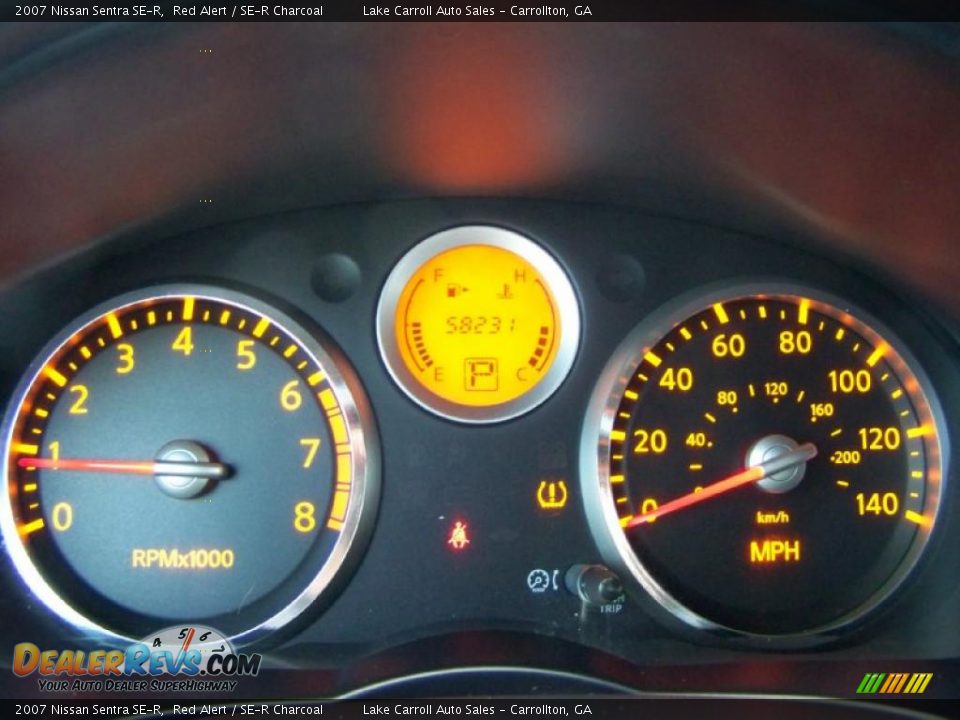 2007 Nissan Sentra SE-R Red Alert / SE-R Charcoal Photo #16