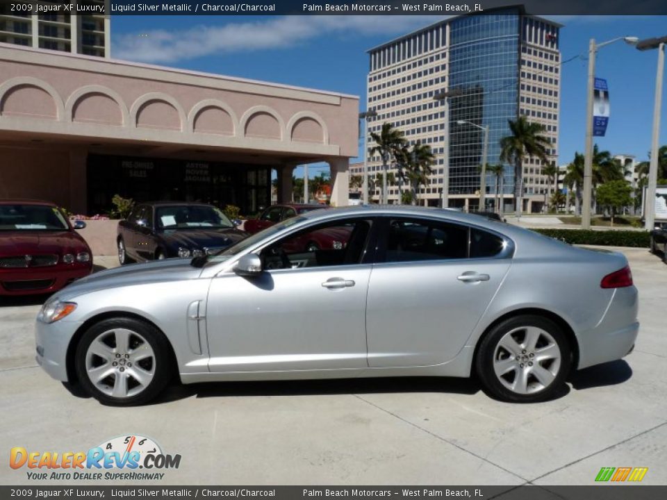 2009 Jaguar XF Luxury Liquid Silver Metallic / Charcoal/Charcoal Photo #3