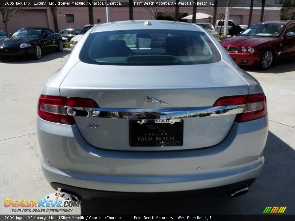 2009 Jaguar XF Luxury Liquid Silver Metallic / Charcoal/Charcoal Photo #5