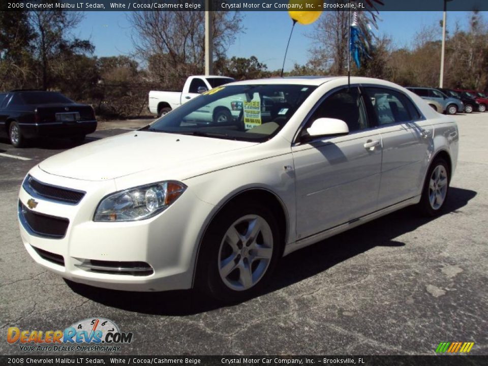 2008 Chevrolet Malibu LT Sedan White / Cocoa/Cashmere Beige Photo #1