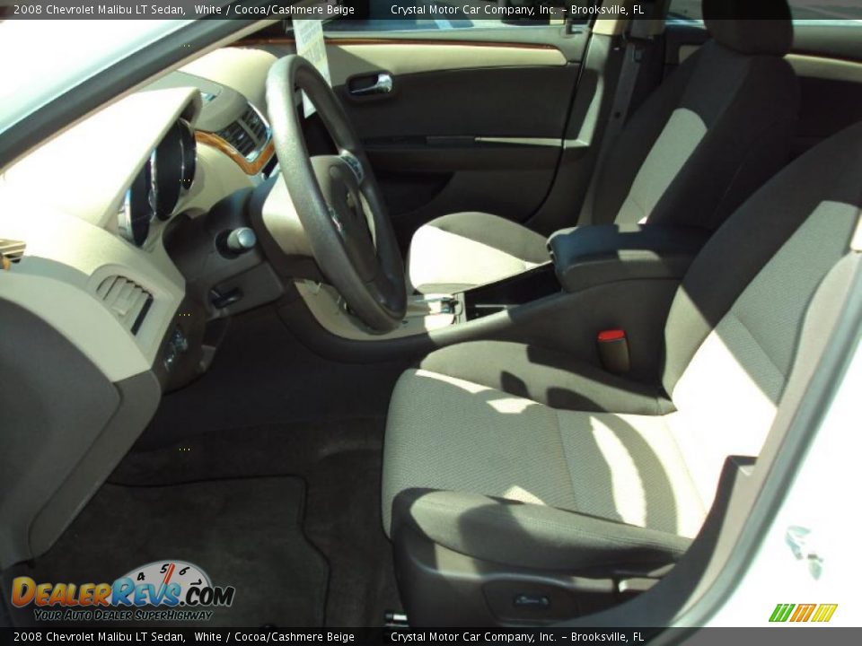 2008 Chevrolet Malibu LT Sedan White / Cocoa/Cashmere Beige Photo #4