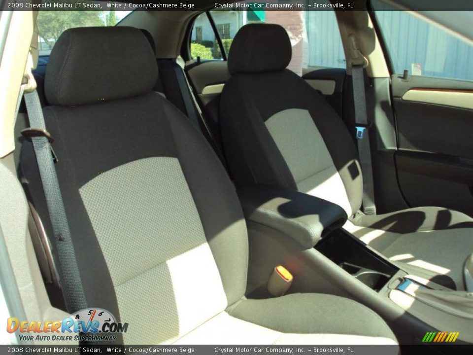 2008 Chevrolet Malibu LT Sedan White / Cocoa/Cashmere Beige Photo #12