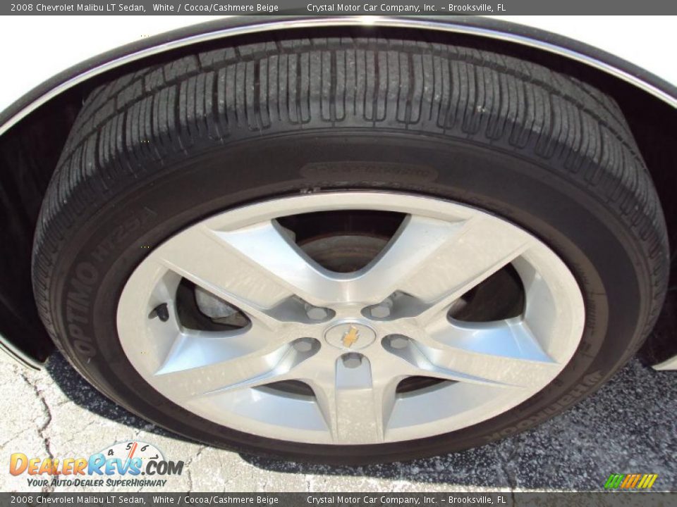 2008 Chevrolet Malibu LT Sedan White / Cocoa/Cashmere Beige Photo #14