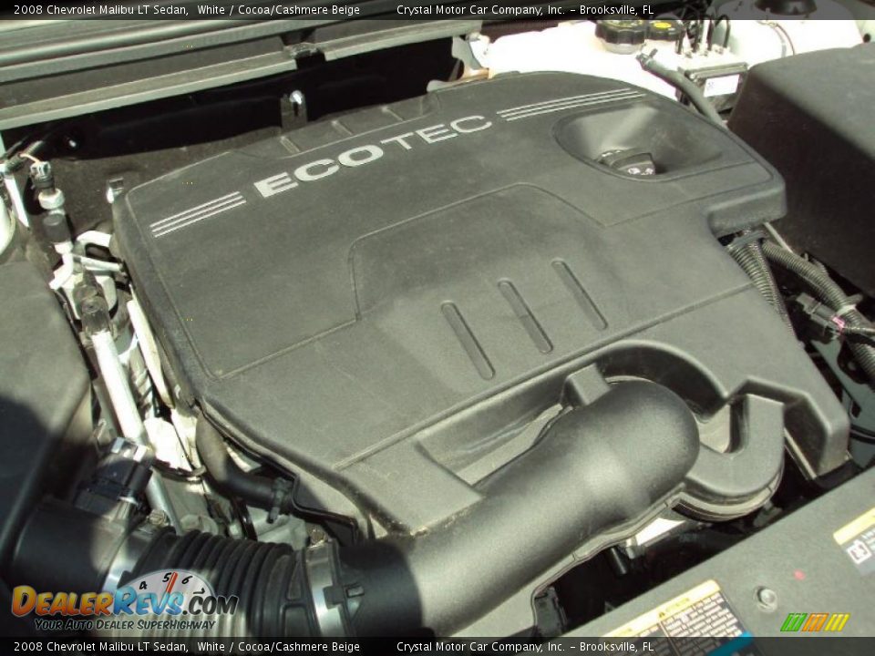 2008 Chevrolet Malibu LT Sedan White / Cocoa/Cashmere Beige Photo #16