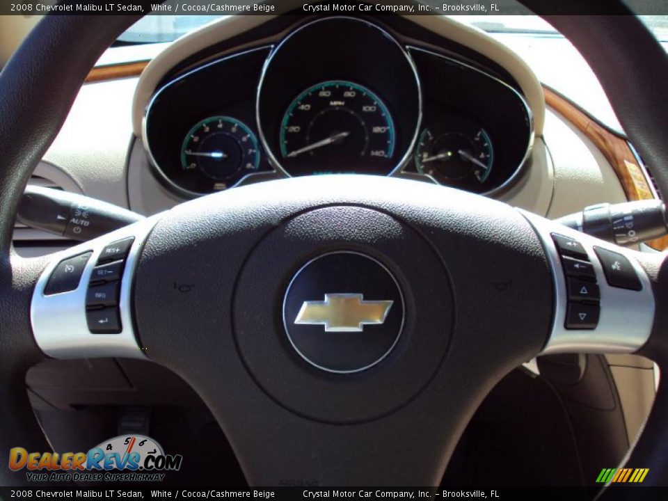2008 Chevrolet Malibu LT Sedan White / Cocoa/Cashmere Beige Photo #22