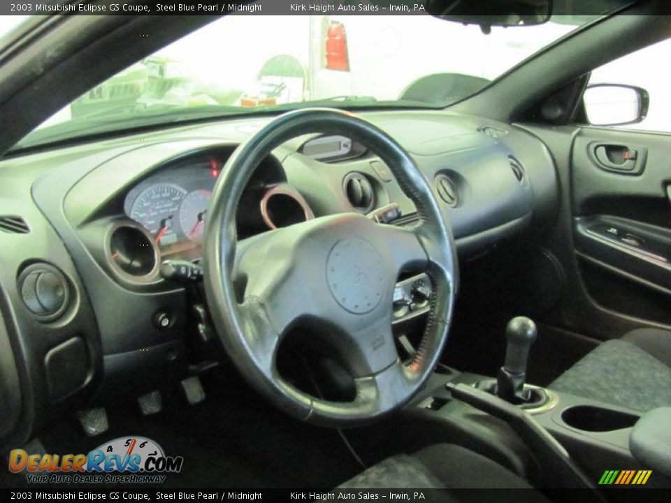 2003 Mitsubishi Eclipse GS Coupe Steel Blue Pearl / Midnight Photo #6