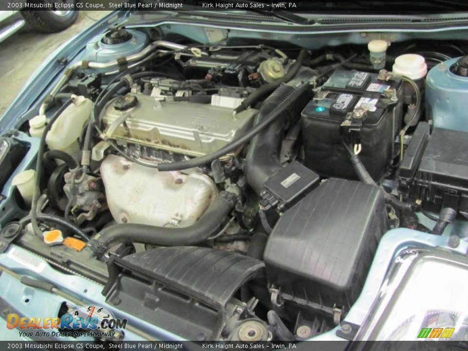 2003 Mitsubishi Eclipse GS Coupe Steel Blue Pearl / Midnight Photo #9